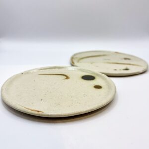 Ceramic Handmade Saucer Speckled With Markings